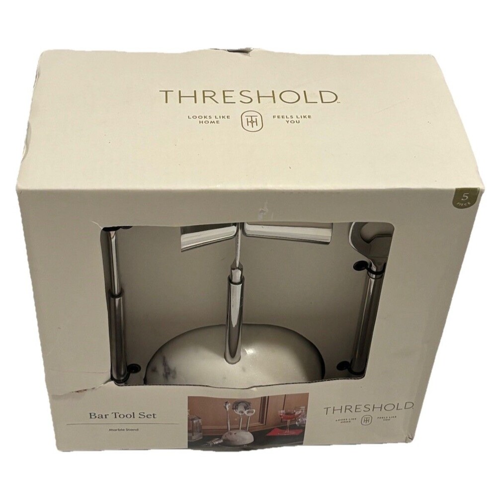 Threshold Bar Tool Set with Marble Stand Silver White Metal Marble - Picture 3 of 5